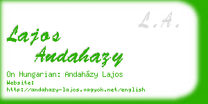 lajos andahazy business card